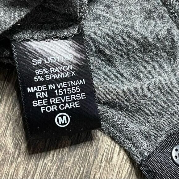 Urban Look Charcoal Gray Bodysuit Size M - Picture 10 of 10